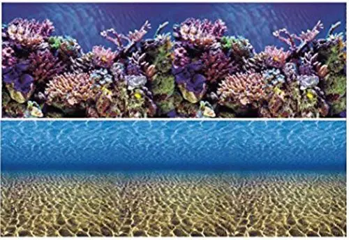 Vepotek Aquarium Background Ocean Seabed /Coral Reef Double sides